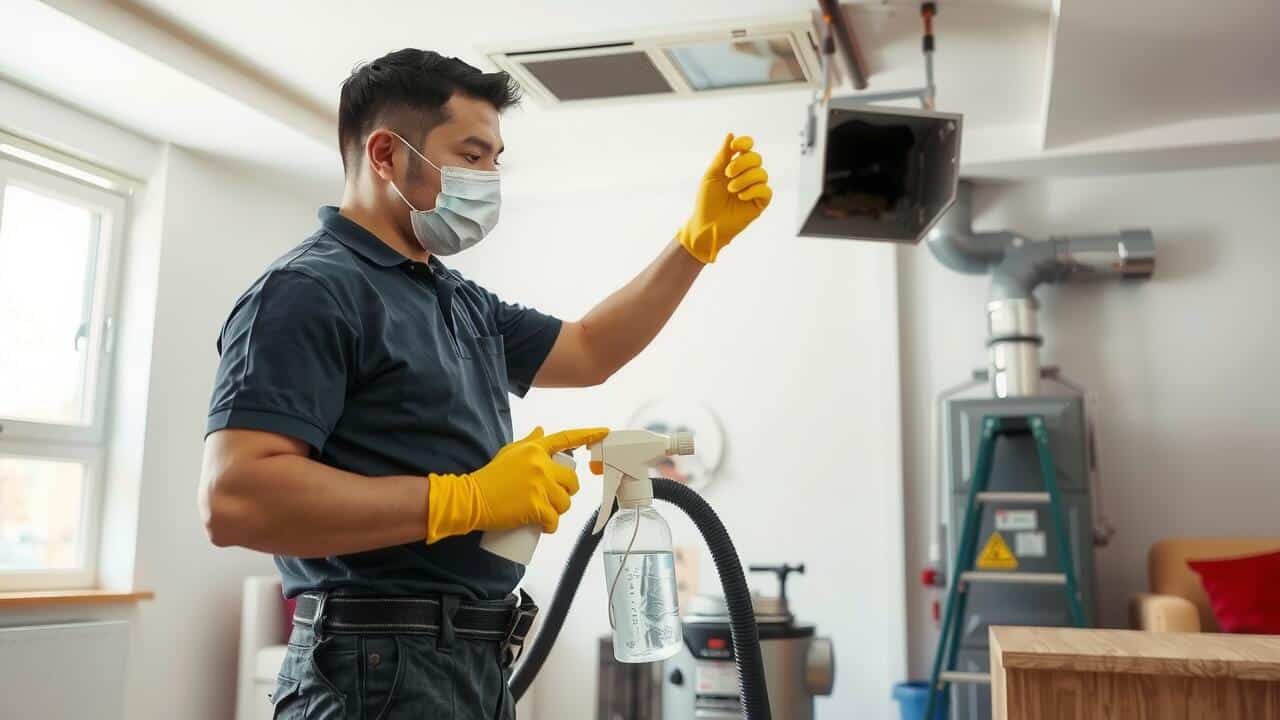 How do you sanitize air ducts?